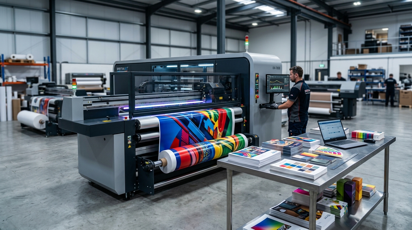 Mesin digital printing canggih dan ruang produksi Snaprint Bekasi